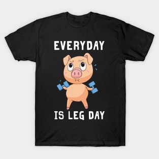 Everyday Is Leg Day Pig Shirt For Gymer T-Shirt